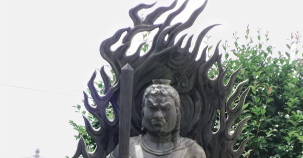 多層ガラス絵の不動明王完成。｜齋藤悠紀