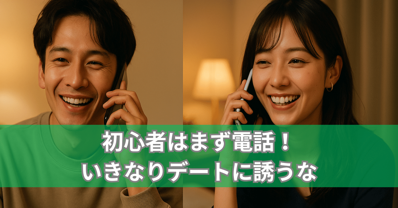 マッチングアプリ攻略】初心者はまず電話！いきなりデートに誘うな｜まっちゃんlマッチングアプリ写真撮影@東京📸