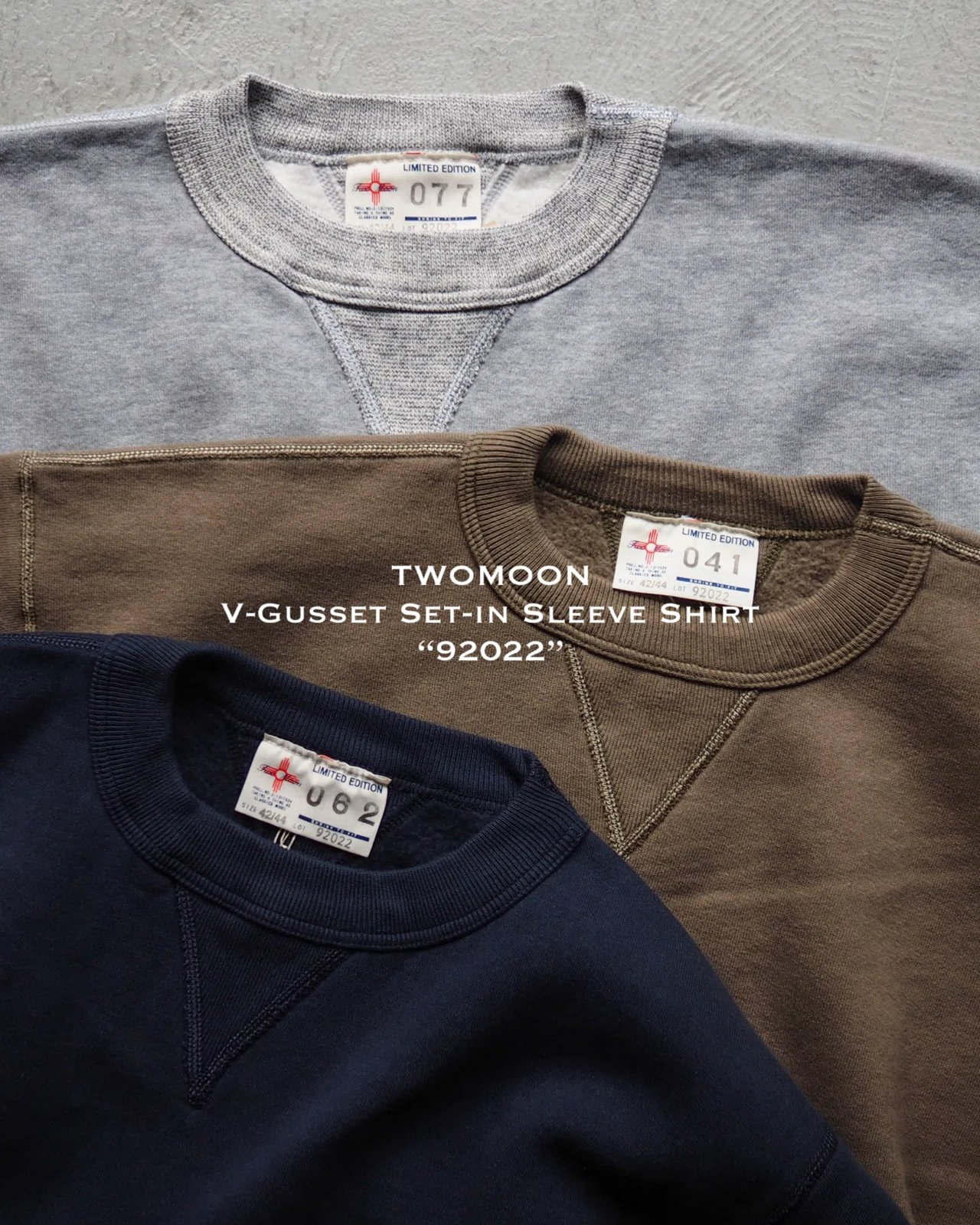 スウェットの最高峰、吊り編みの魅力。TWOMOONの定番が入荷。｜Mr