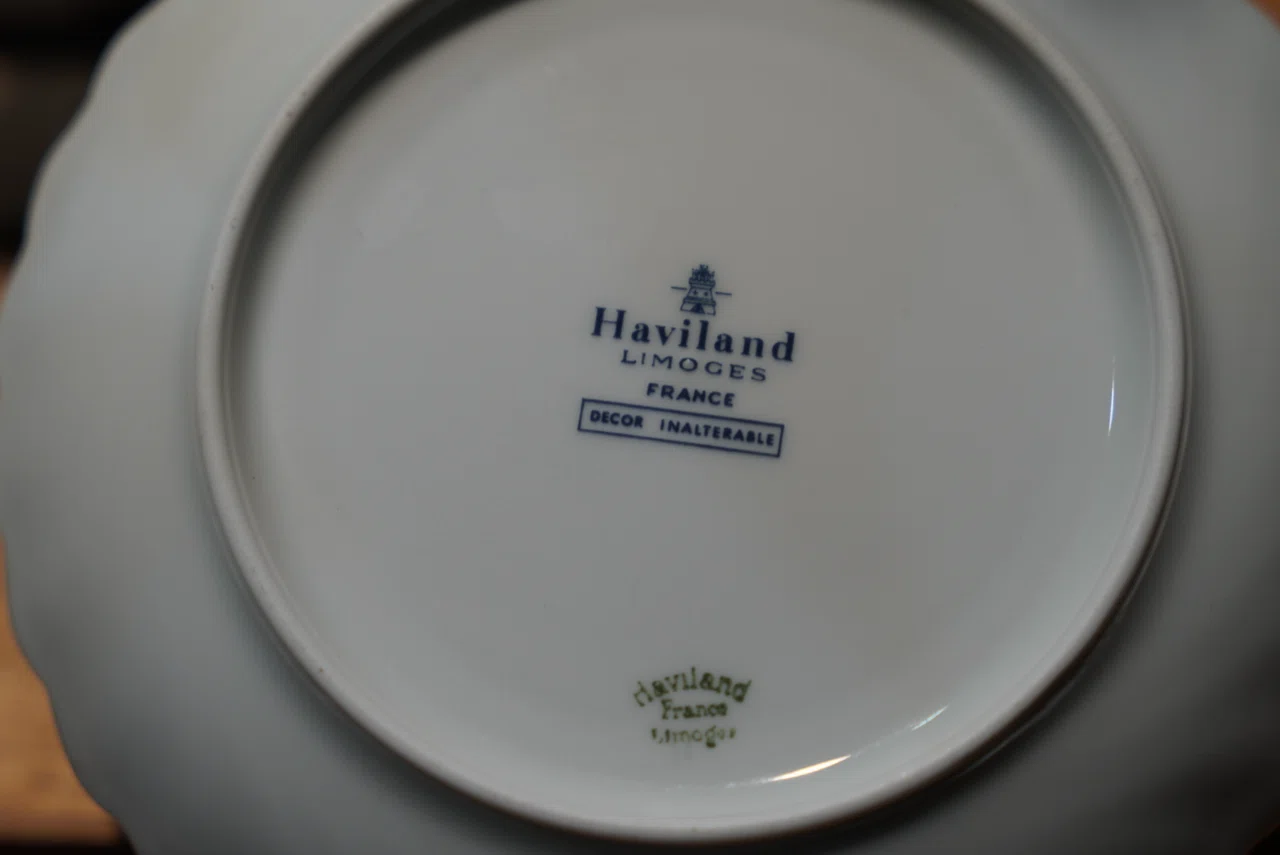アビランド リモージュ ヴューパリヴェールグリーン プレート 19cm まとめ買いがお得 旧刻印 アビランドリモージュ HAVILAND LIMOGES