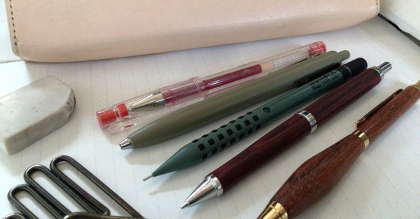 19）野原工芸兆春塗り黒金箔シャープペンシル｜文具好きの冷えペン🐧