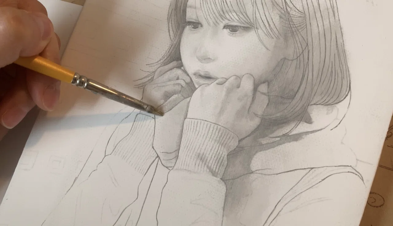 イリナ・バタコア「ボアを着た女」油彩画 六反田英一 「イリーナと不思議な木馬」 油彩150号 額付き - 一枚の繪