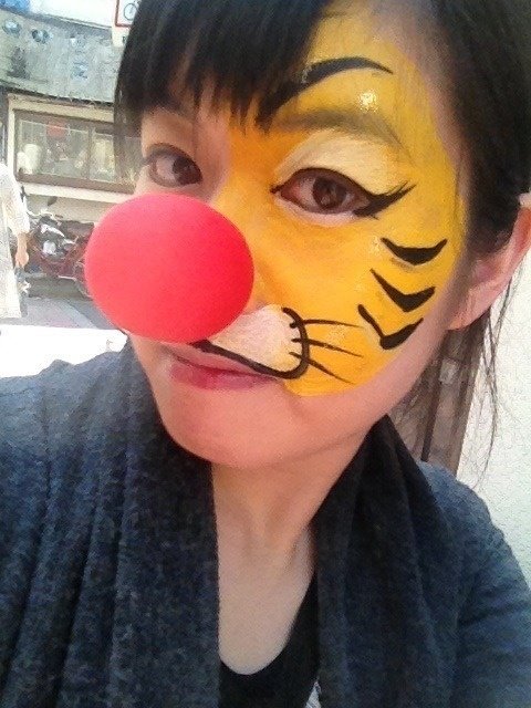 高円寺でフェイスペイントしてきた そして赤鼻 木天蓼亭matatabitei Note
