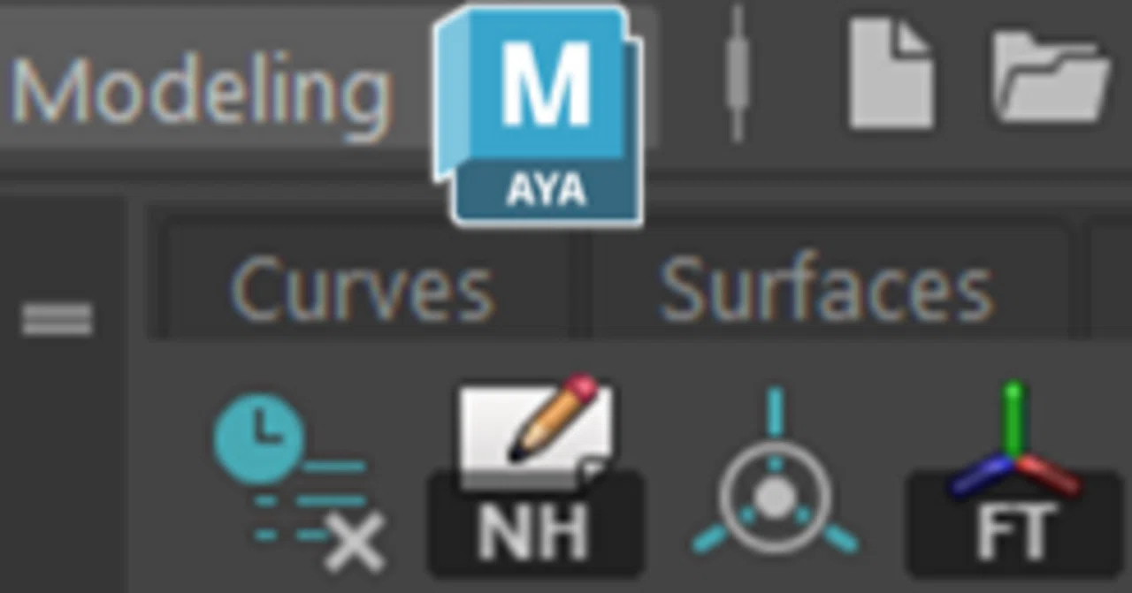 Mayaの強み。お気に入りアイコン集＝シェルフの快適さ、スプレッド