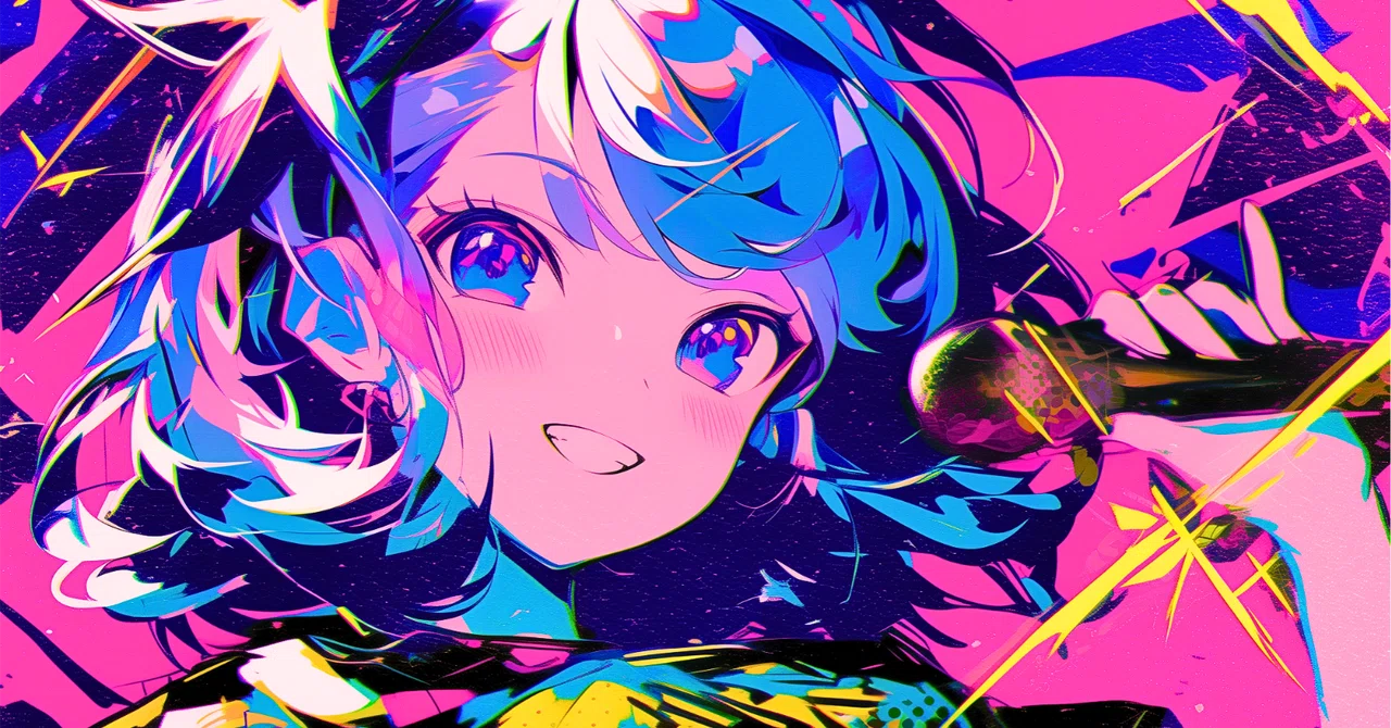 歌声はネオンの果てに咲く【画像生成AI＋4コマ漫画】｜Alpaka