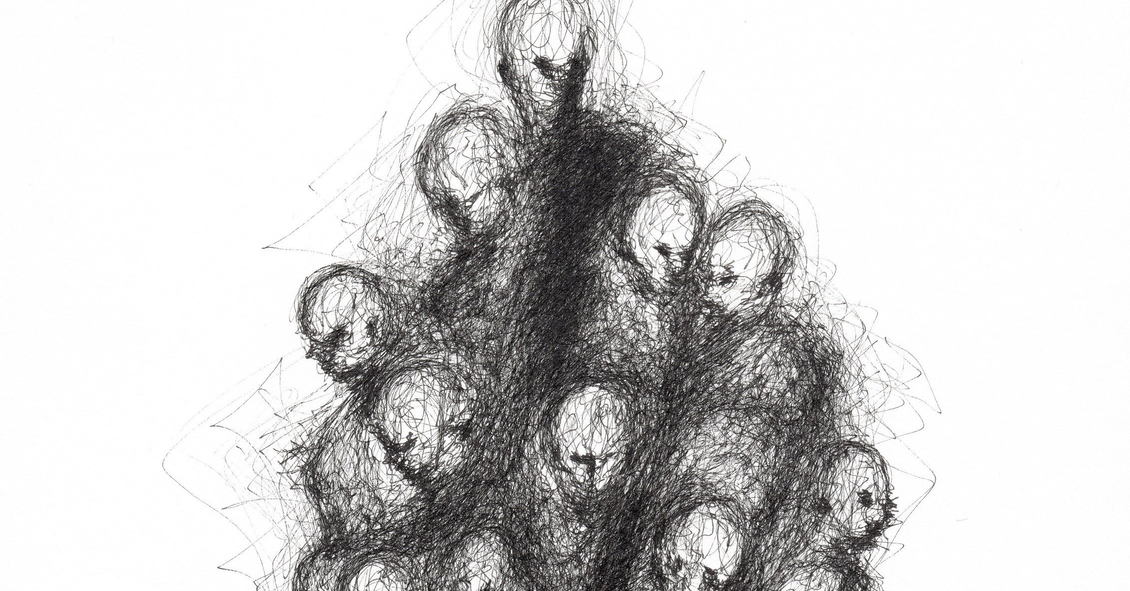 ドローイング届いた言葉。 （海辺に小瓶の漂う。）