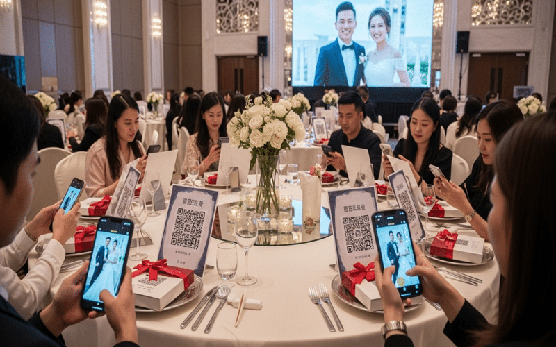 結婚式の引き出物QRコード