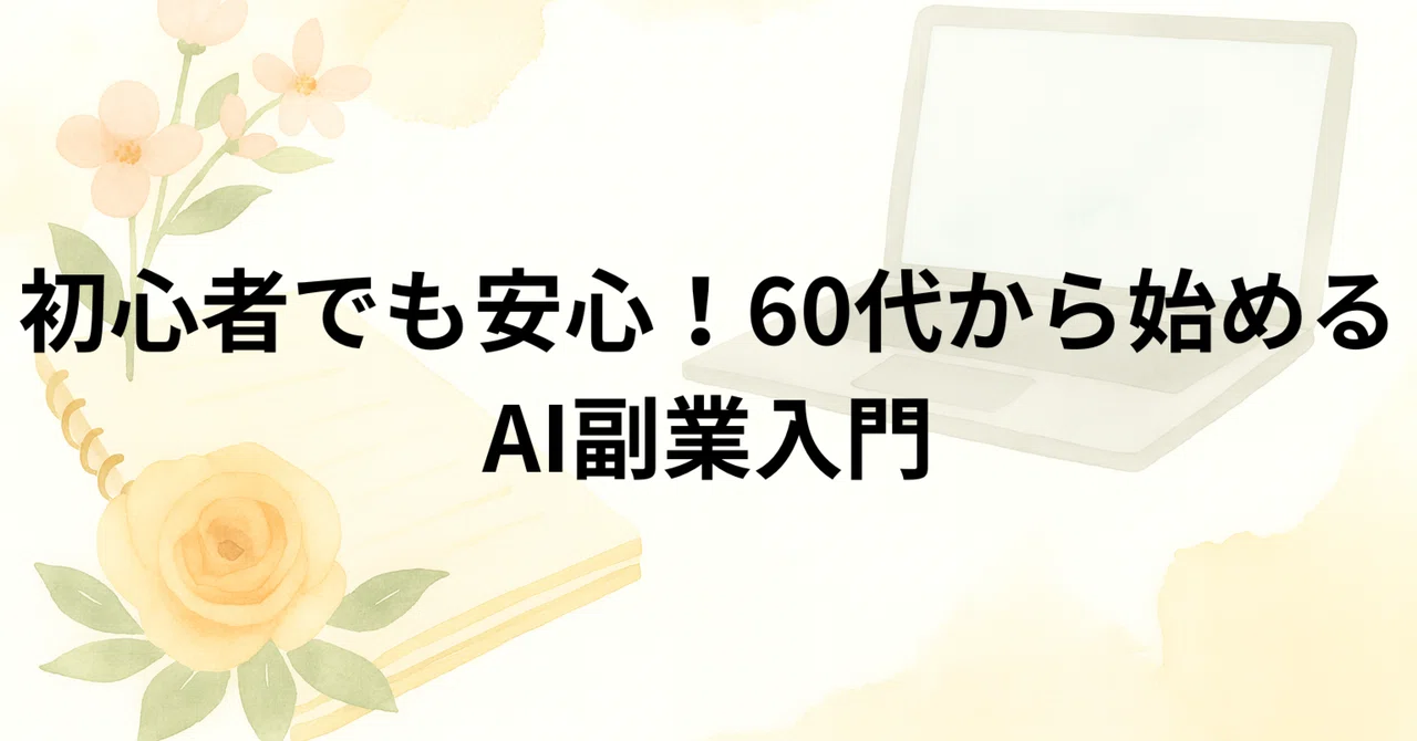 初心者でも安心！60代から始めるAI副業入門｜juii