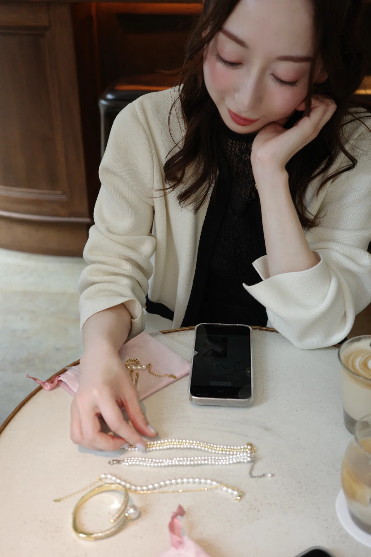 Pearl Embrace Double Finger Ring｜華枝 ( hanae )