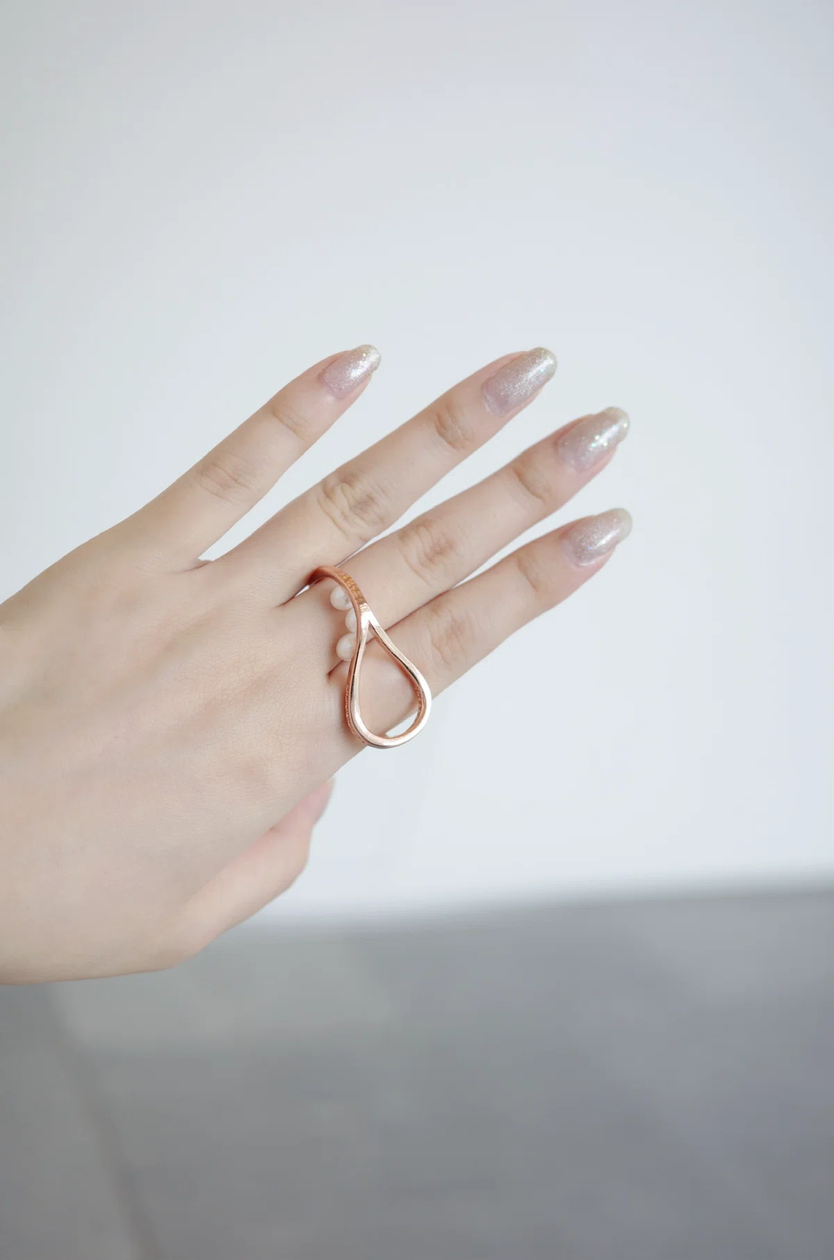 Pearl Embrace Double Finger Ring｜華枝 ( hanae )