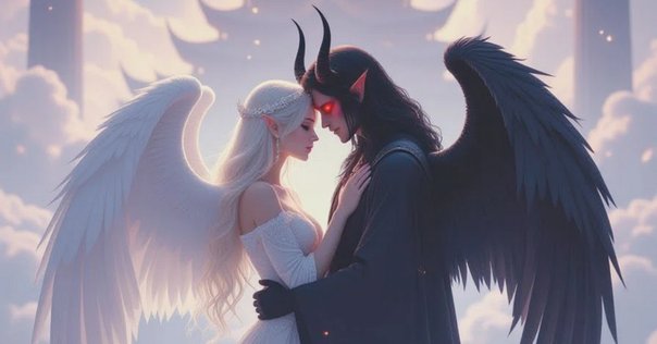 アクリル絵の具で描いた双子の天使「ベリアル」｜マーク・アイ