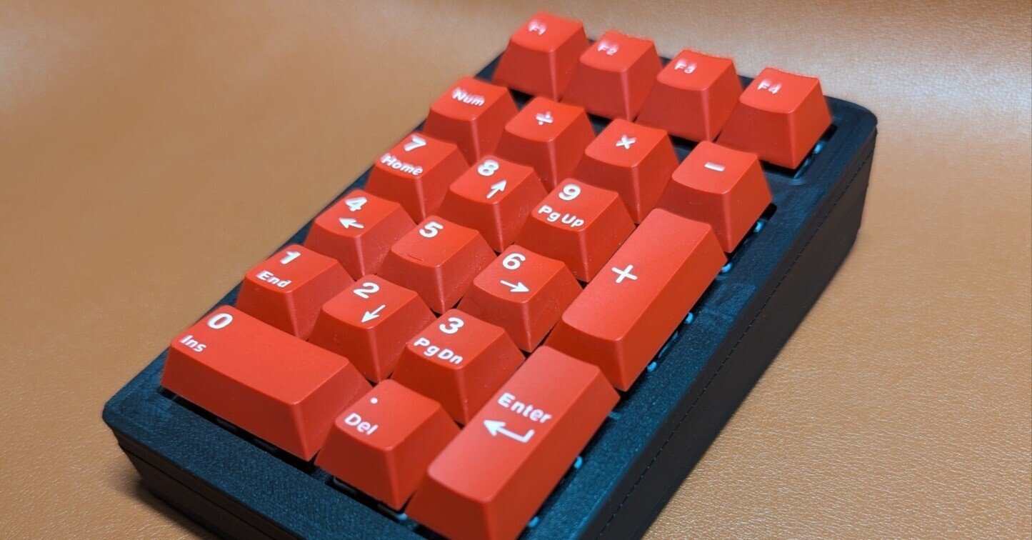 自作キーボード delta50% レッド