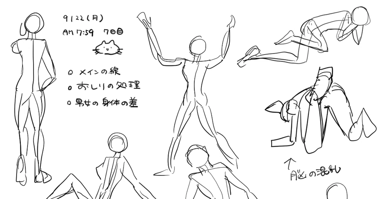 7日目ポーズマニアックス練習｜みしま