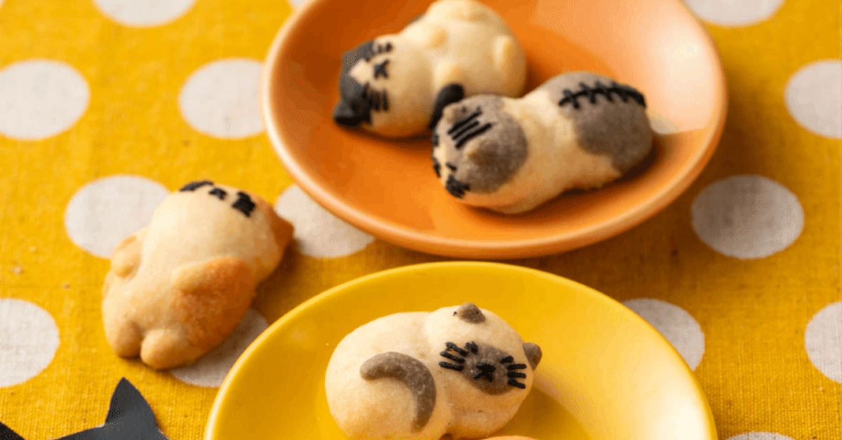 ねこクッキー おひるねにゃんこはバタークッキーの香り 5個入BOX 5