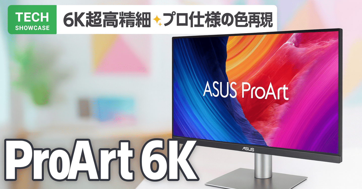 新着ギア〉 ASUS ProArt Display 6K PA32QCV — 6K/218 ppiで色も文字も