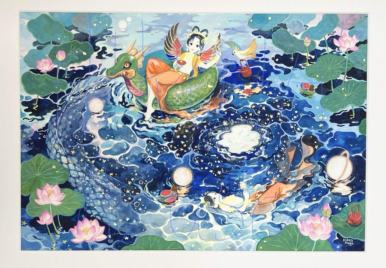 絵 昼と夜の融合 エッシャーのこの絵は月夜の残響って感じだな。 #escher