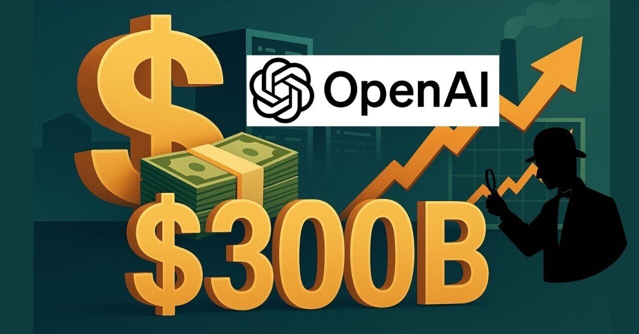 9/22】（再稿）「OpenAI、3,000億ドル契約」の衝撃！売上100億ドル のOpenAIがいったいどう払うのか？支払いの現実性を投資家目線で読み解く｜古賀真人＠カブアカ