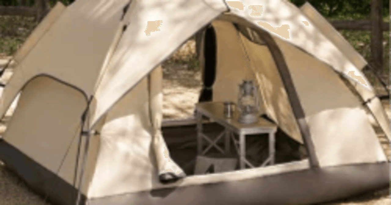 ドーム型キャンプテント クリーム色 キャンピングカン - Camping Kan