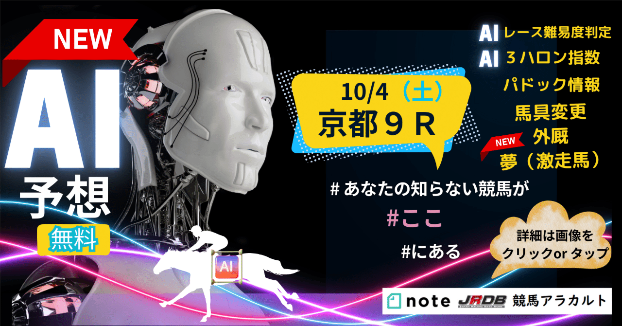 10/4（土）京都9R りんどう賞 AI予想｜JRDB 競馬アラカルト