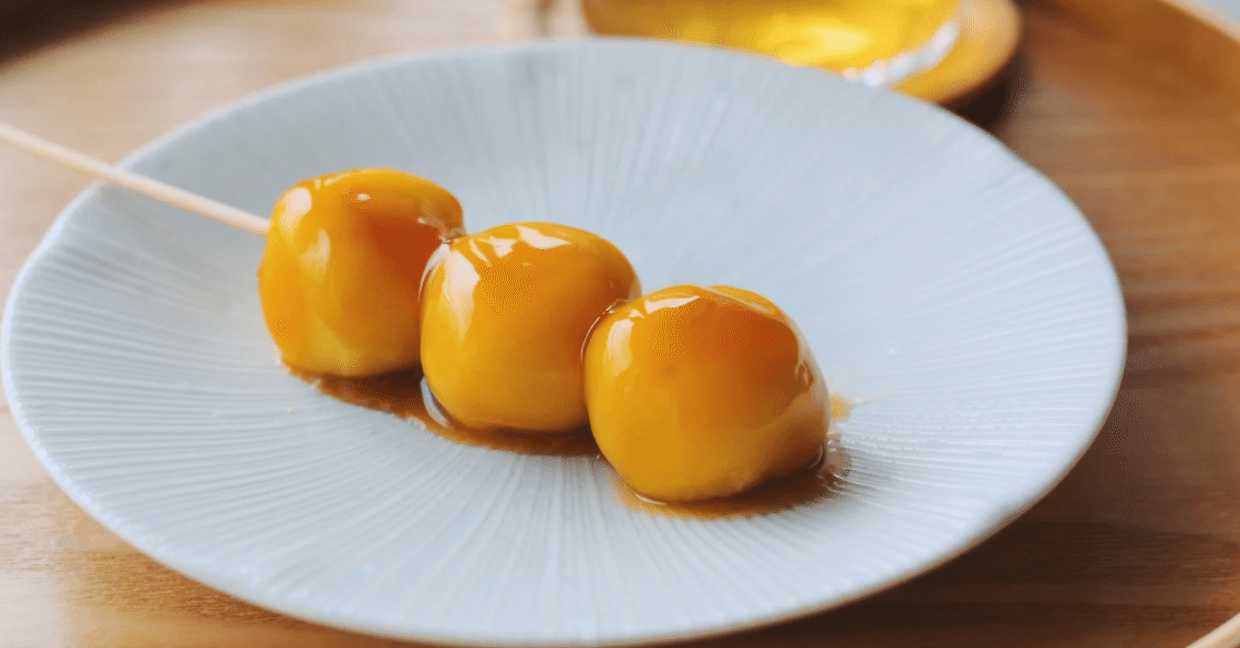 かぼちゃの冷やしみたらし団子｜enari_no_recipe