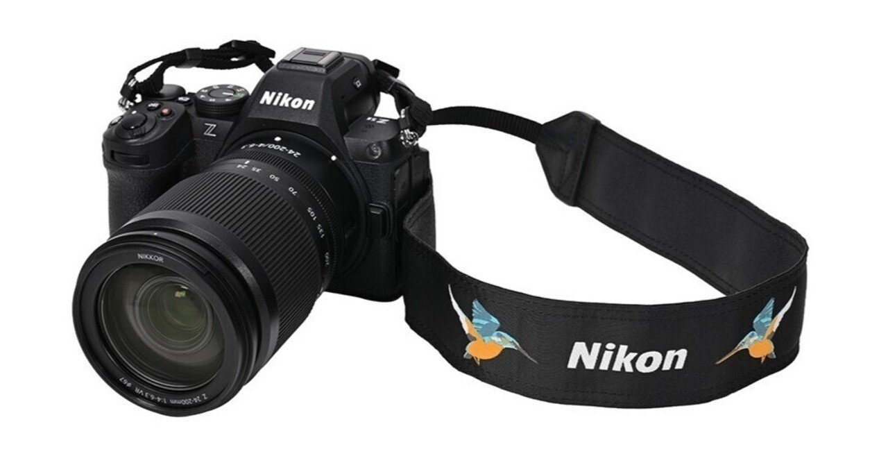Nikon ニコン オリジナルストラップ 麻の葉 和柄 和風 希少品 紺色 藍