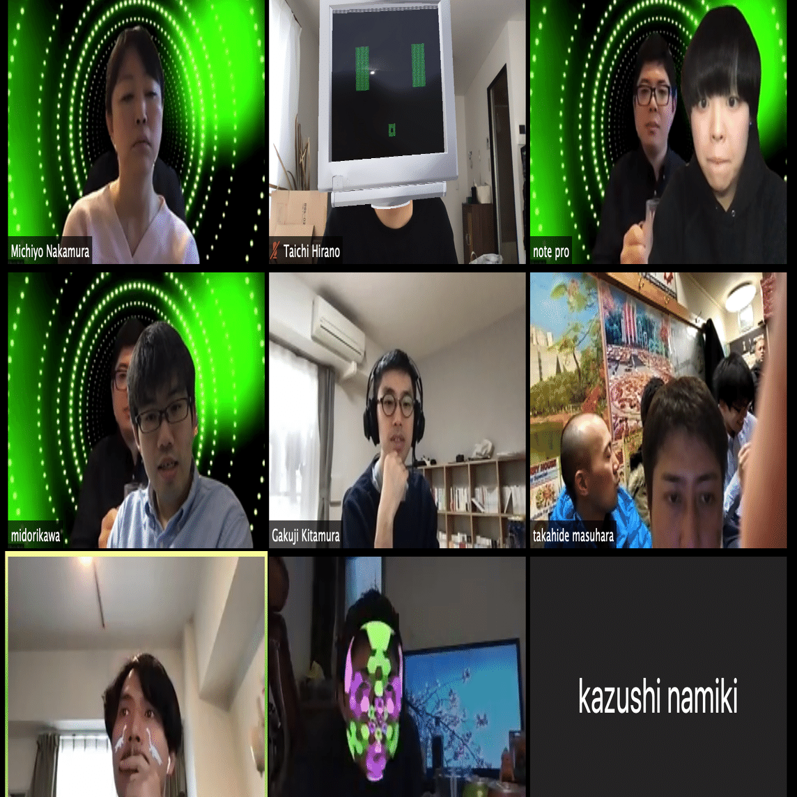 Zoom Snap Cameraで オンライン飲み会は充分楽しい 平野太一 Note