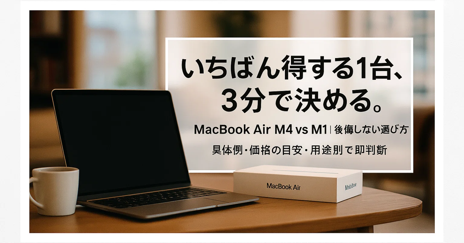 MacBook Air M4 vs M1 比較】あなたが本当に買うべき一台は？ 私が