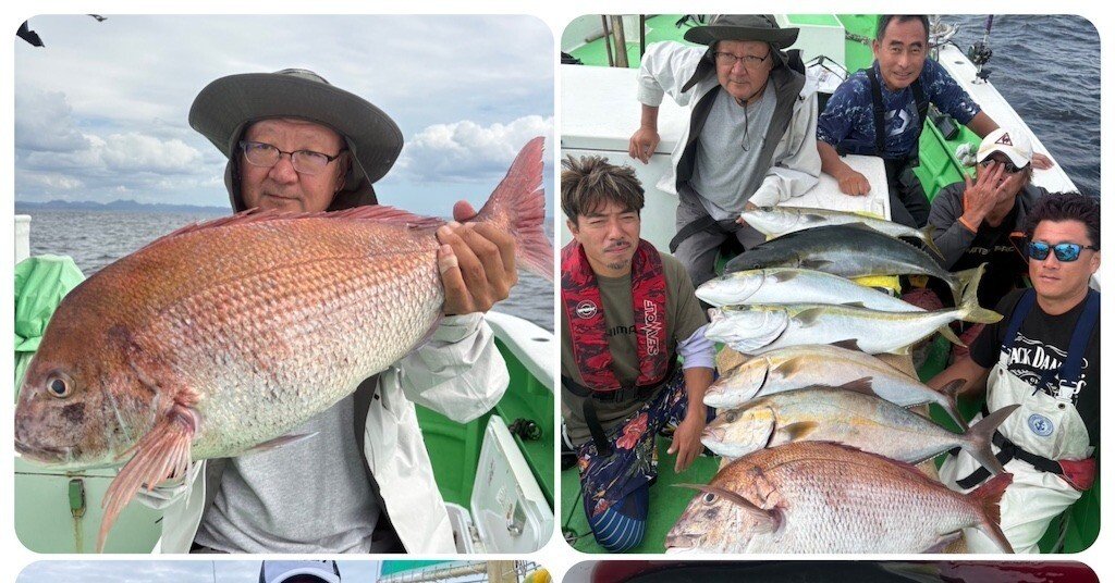 泳がせ釣り爆釣！6kg真鯛・3-4kgワラサ・4kgカンパチ！｜あまさけや丸