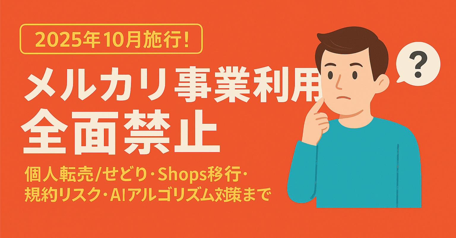 超速報】2025年10月施行！「メルカリ事業利用全面禁止」でどう変わる