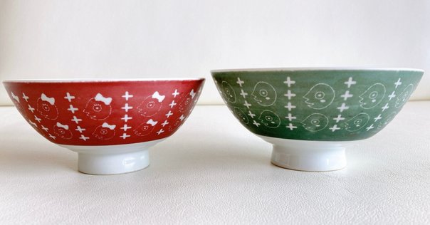 飯茶碗・深川製磁・手描