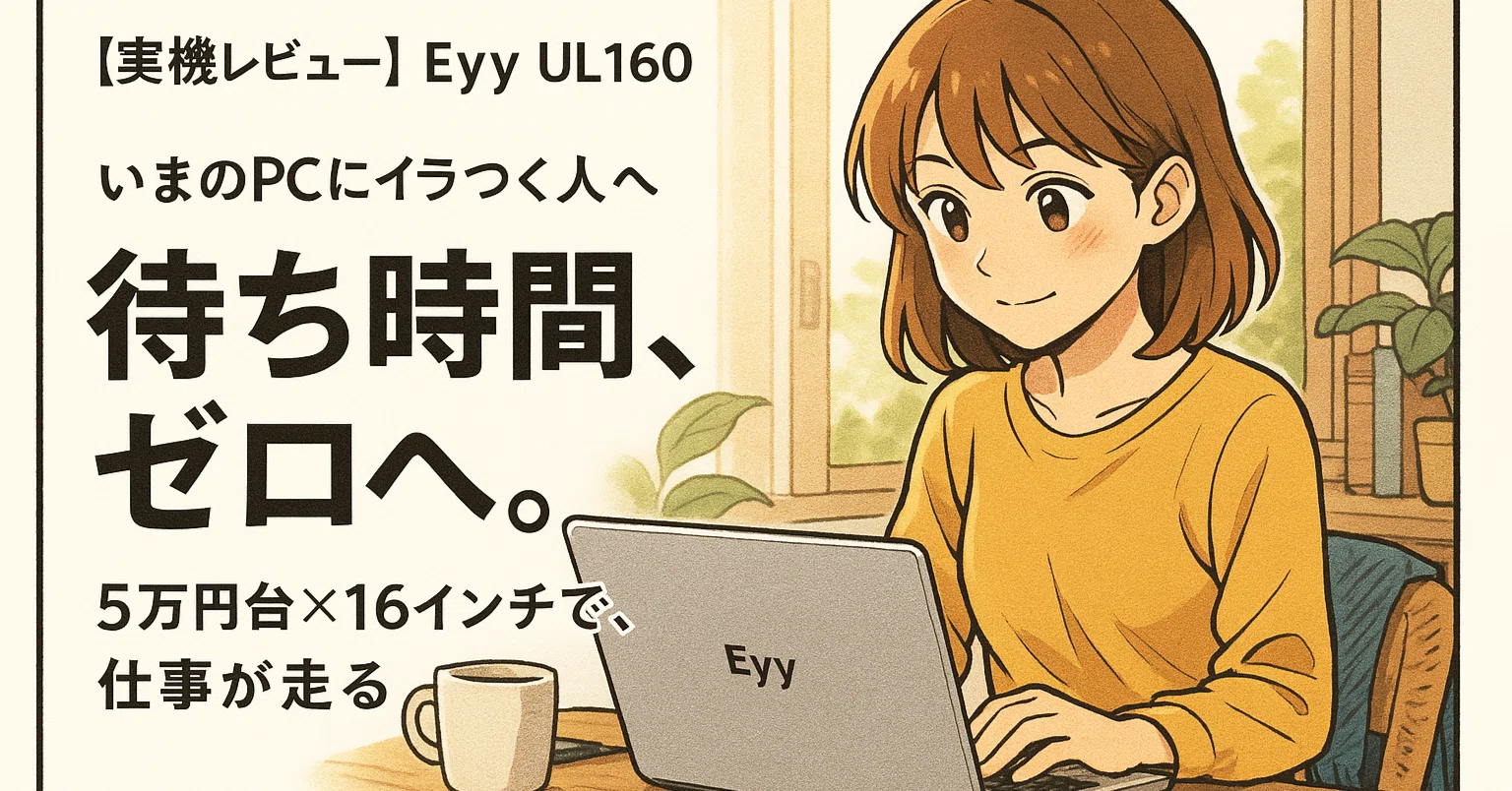 実機レビュー】私がEyyノートパソコンUL160を買ったら、仕事の「待ち