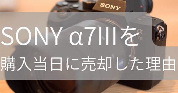 SONY α7SⅢ 難あり α7SIIIを3年使ったので改めてレビュー｜Taku