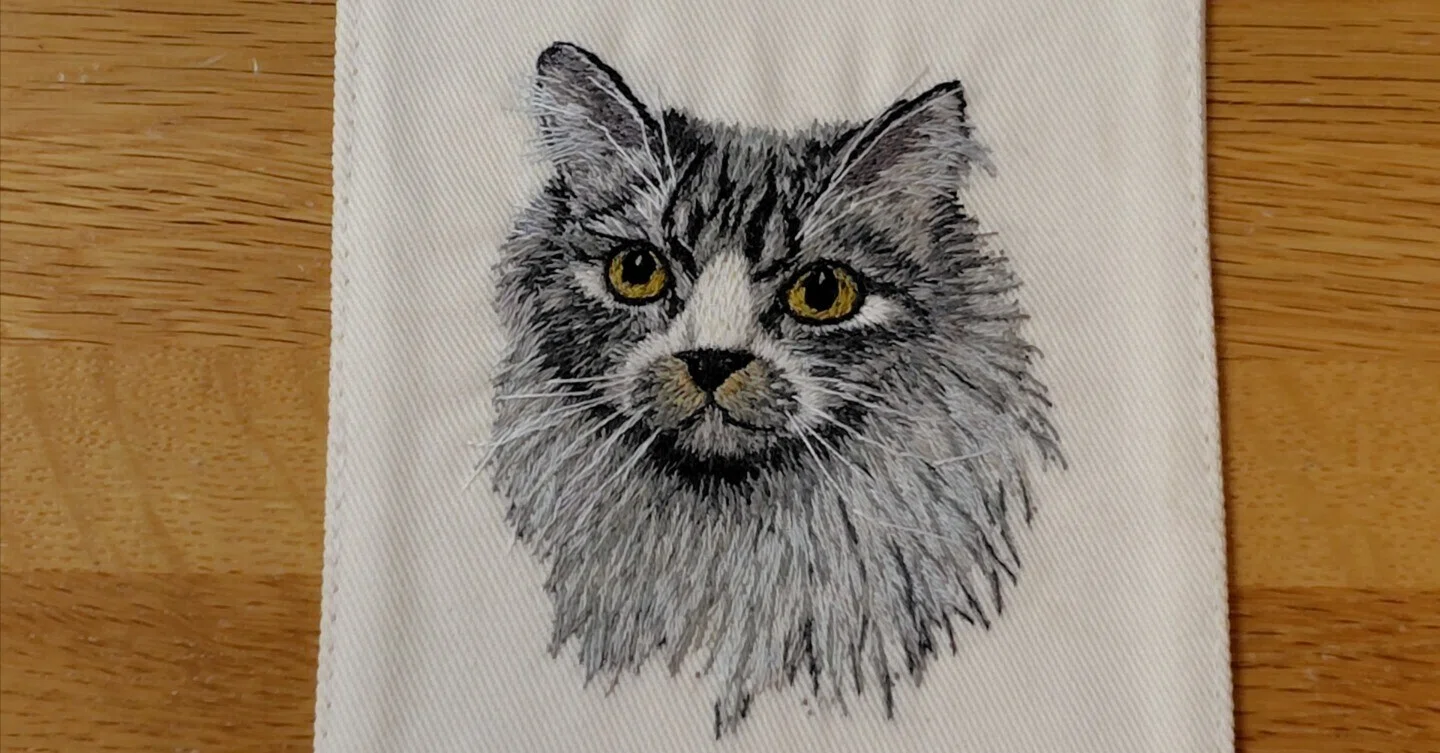 🐈️リアル猫刺繍🐈️｜Pingちゃん