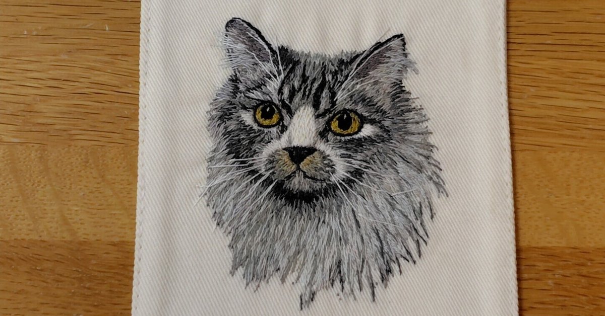 🐈️リアル猫刺繍🐈️｜Pingちゃん