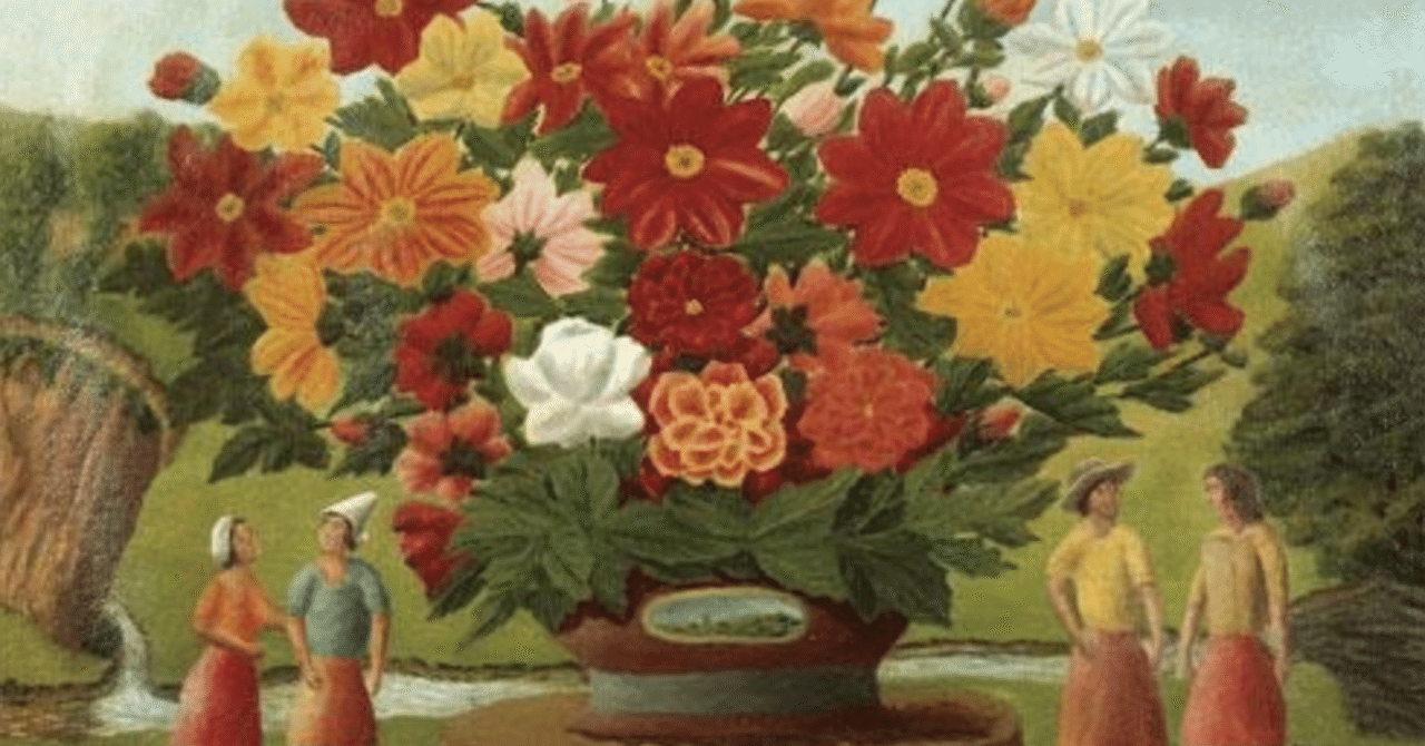 真作　アンドレ・ボーシャン　Andre Bauchant「花」　カルトンに油彩 真作 アンドレ・ボーシャン Andre Bauchant「花」 カルトンに