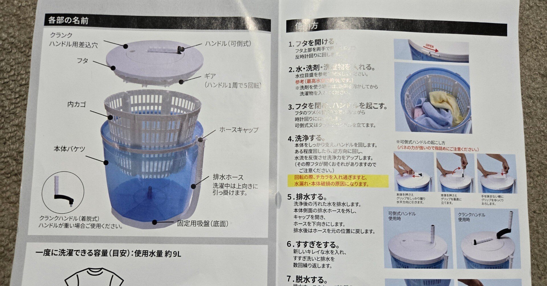 手動洗濯機｜ようちゃん(たなよう)