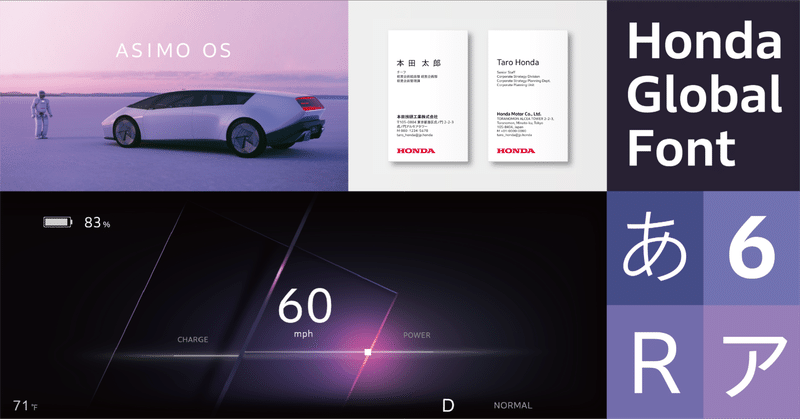 事業やプロダクトを超えた一貫性を保ちながら、 Hondaらしさを表現。コーポレートフォント「Honda Global Font」開発秘話