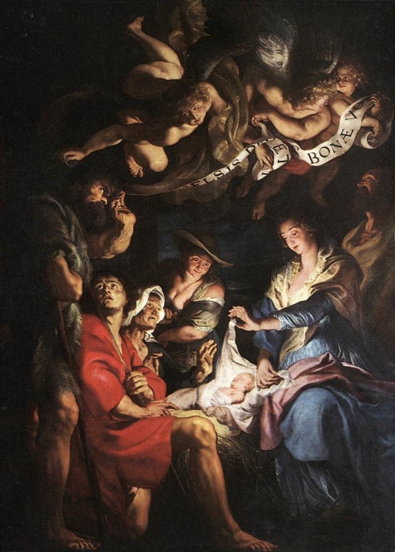 1608『羊飼いの礼拝』（1608年頃）Peter_Paul_Rubens_-_Pokłon_z_Antwerpiiv