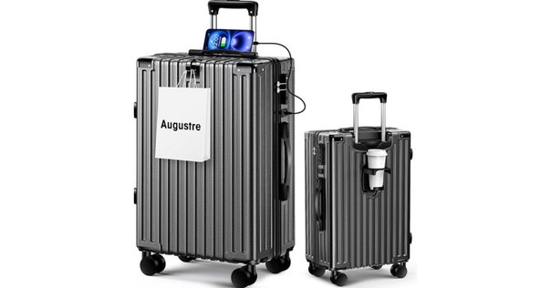 BARGOHOY] スーツケース フロントオープン 多機能 キャリーケース 軽量