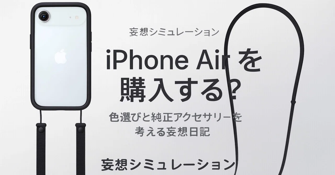 iPhone Air購入シミュレーション。色選びと純正アクセサリーを考える