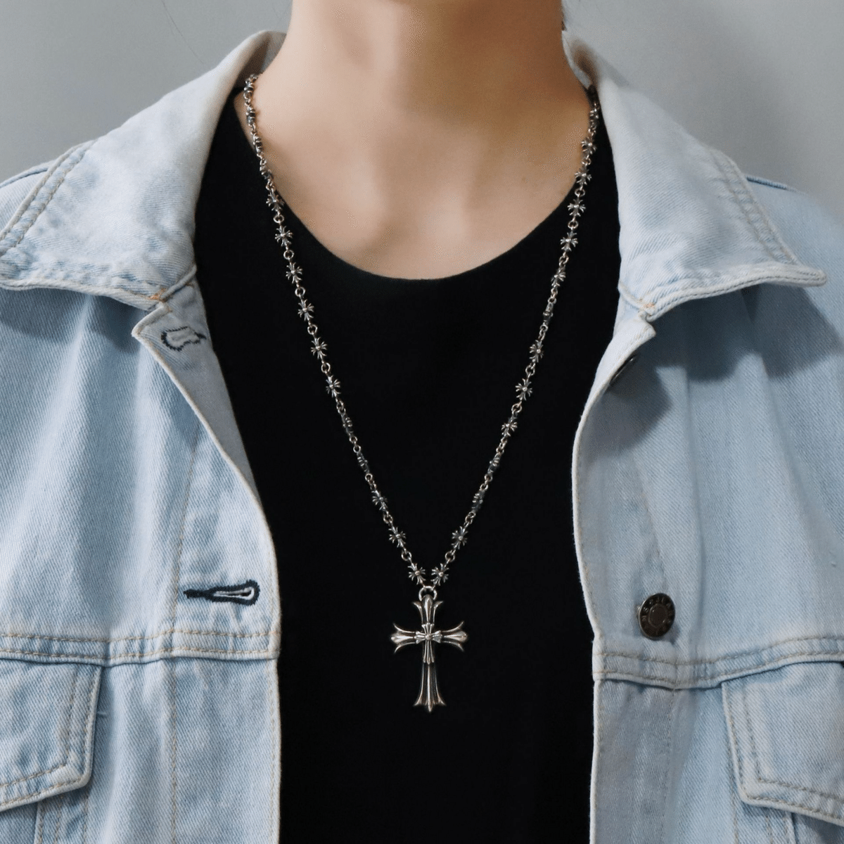 クロムハーツ ネックレス シルバー925 CHROME HEARTS クロムハーツ ネックレストップ ダブルダガー