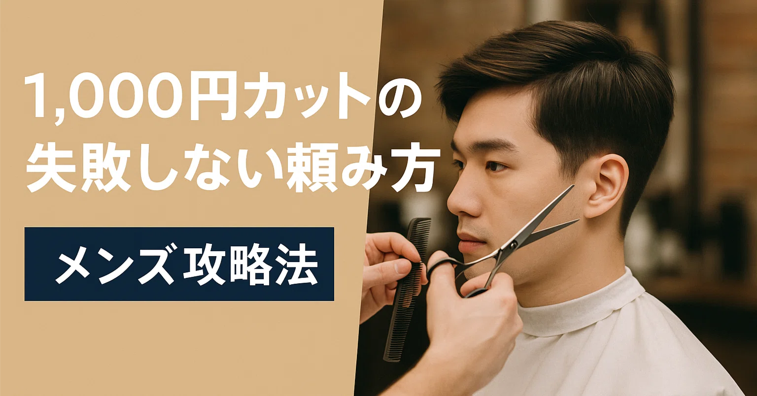 1,000円カットの失敗しない頼み方3選｜メンズ攻略法｜ナッジ