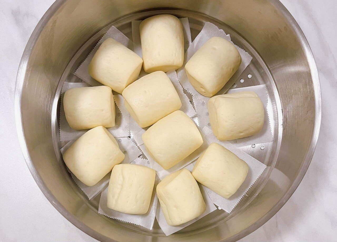 饅頭(マントウ)作って食べてみた｜ニット