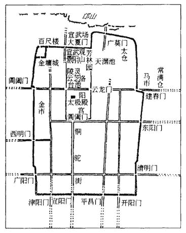 54404_魏晋洛陽城推定復元図