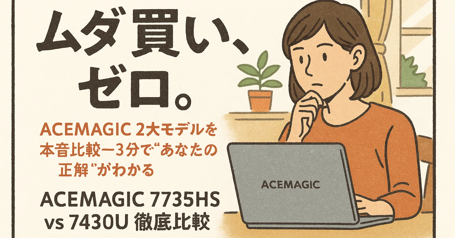 私が選んだ1台】ACEMAGICノートPC Ryzen 7 7735HSとRyzen 5 7430Uを 