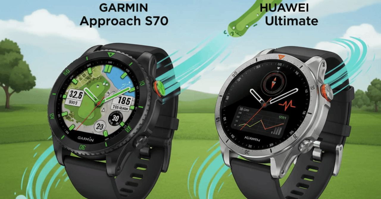 最新ゴルフガジェット：Garmin Approach S70が新王者！ Huawei Watch