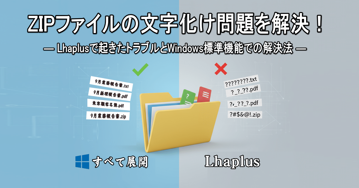 ZIPファイルの文字化け問題を解決！｜あい