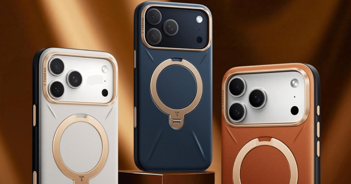 TORRAS iPhone 17 Pro 用 ケース【新感覚レザー・スキンタッチ】リング