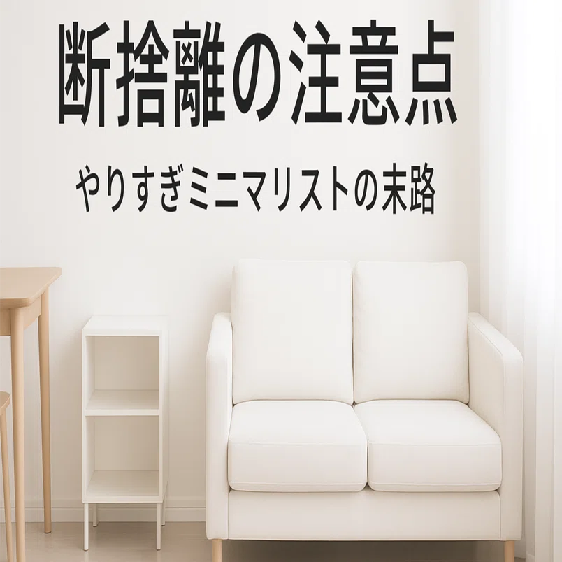 断捨離の落とし穴❓やりすぎミニマリストが直面する意外な末路｜たくみ