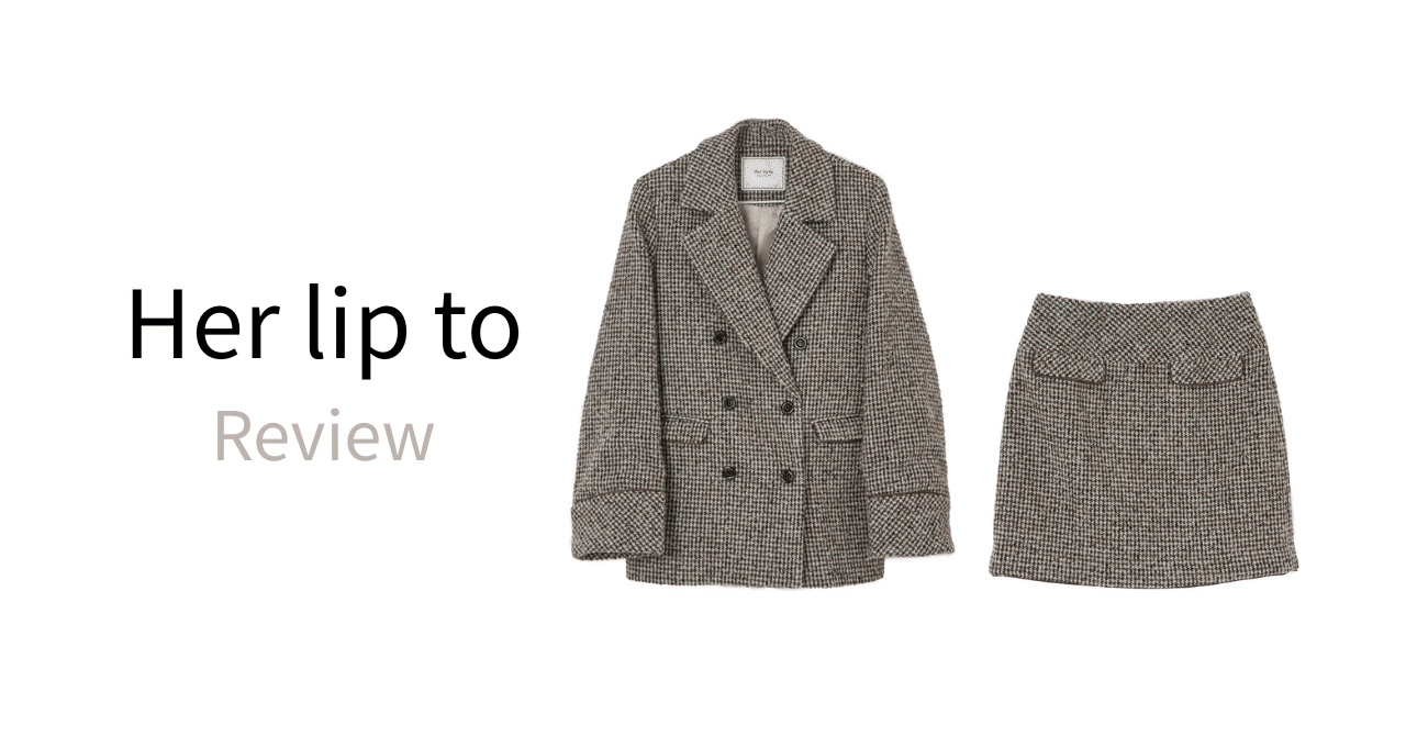 ジャケット・アウター Her lip to Hemingway Check Tweed Jacket Hemingway Check Tweed Jacket